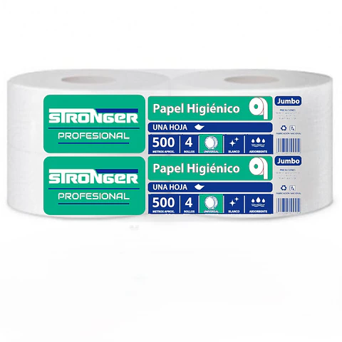 Papel higiénico STRONGER 4X500 hojas