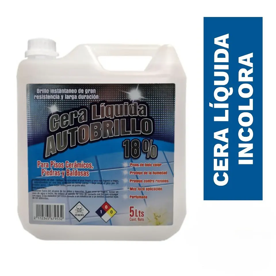 Cera líquida autobrillo 18% 5L 1