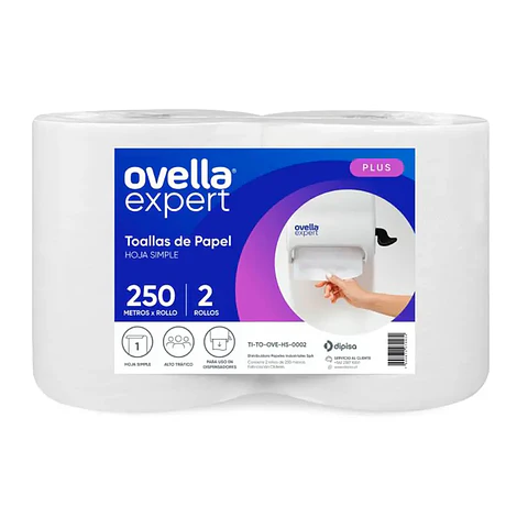 Toalla de papel OVELLA EXPERT 2x250 metros
