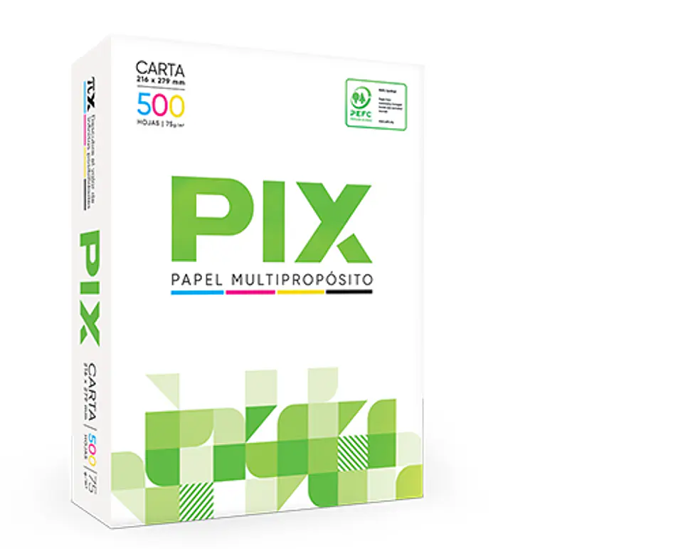 Resma de papel PIX tamaño carta 500 hojas 1