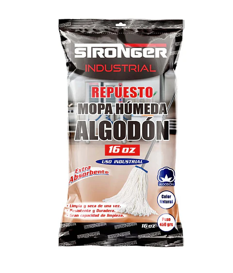 Mopa húmeda STRONGER algodón 16 oz