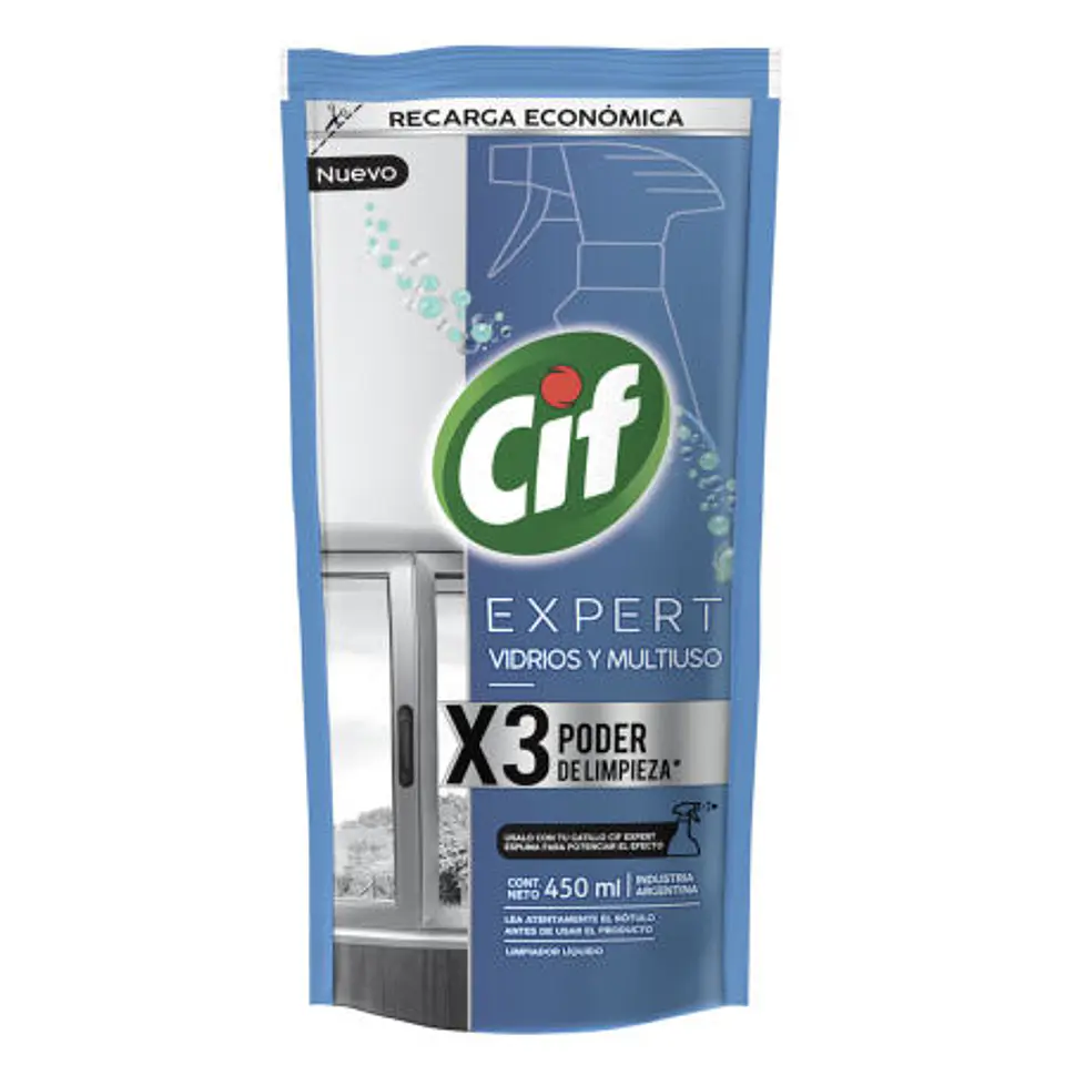 Limpia vidrios y multiuso CIF 450 mL 1