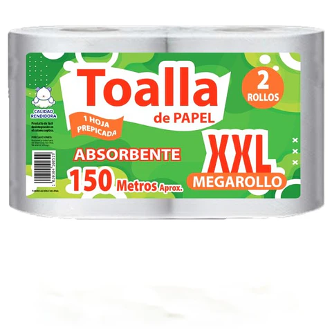 Toalla de papel jumbo XXL 2x150 metros