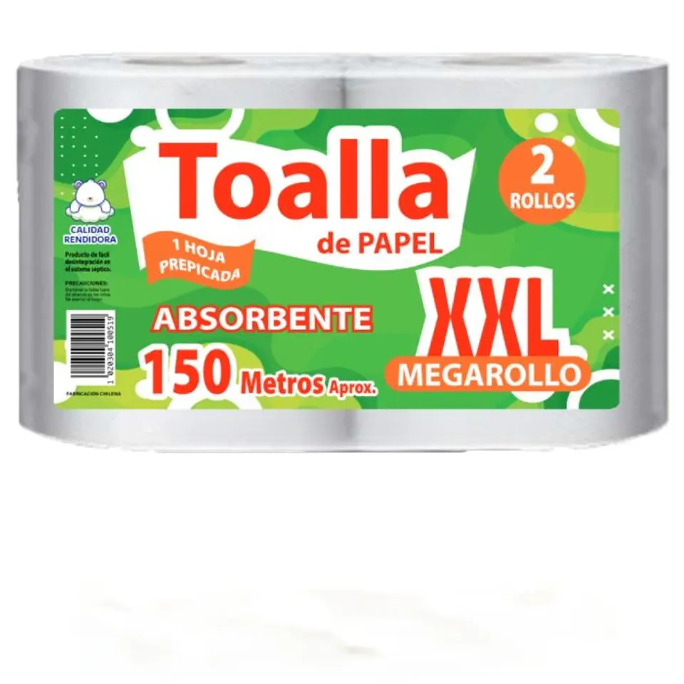 Toalla de papel jumbo XXL 2x150 metros 1
