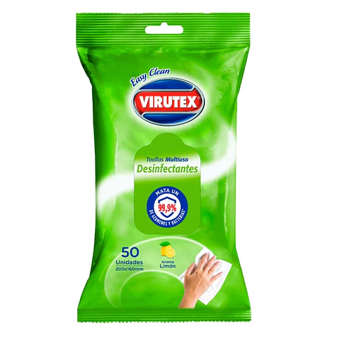 Toallas desinfectantes multiuso VIRUTEX 50 unidades