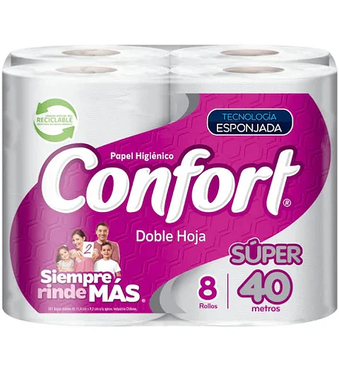 Papel higiénico CONFORT 8x40 metros