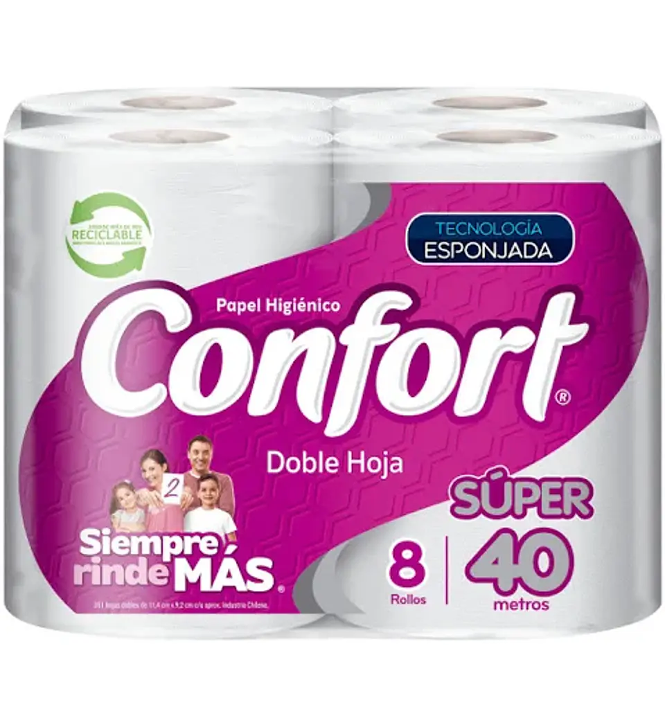 Papel higiénico CONFORT 8x40 metros 1