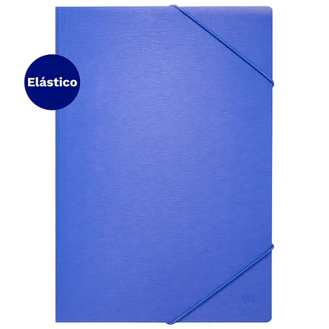 Carpeta portadocumentos con elástico oficio azul LAVORO