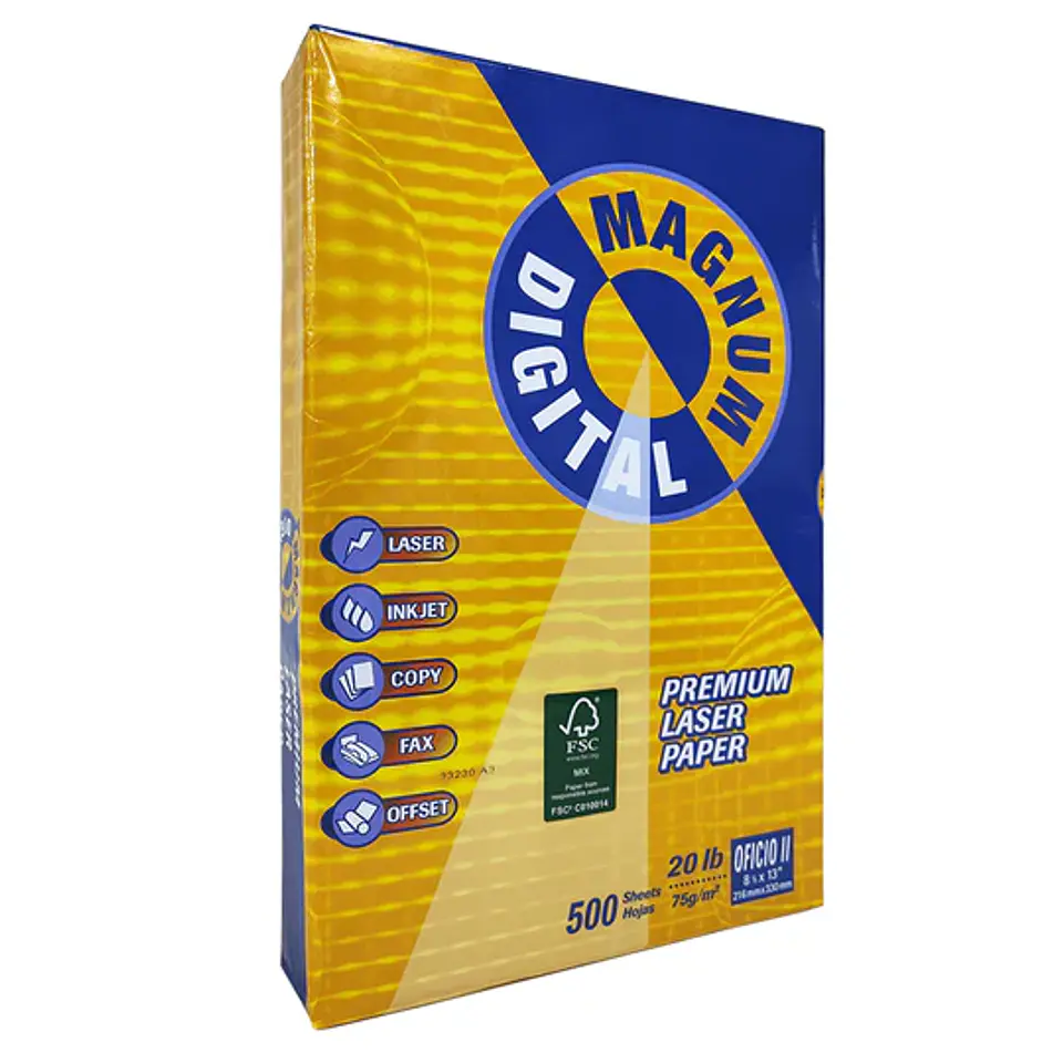 Resma de papel MAGNUM tamaño oficio 500 hojas 1