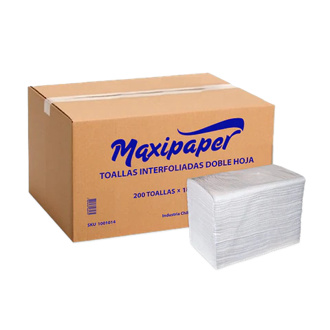 Toalla de papel interfoliada MAXIPAPER 18X200 unidades