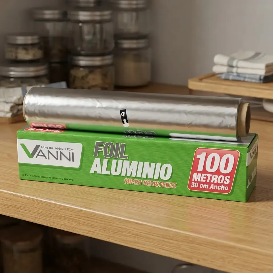 Papel aluminio alimentos rollo 100 Metros 2