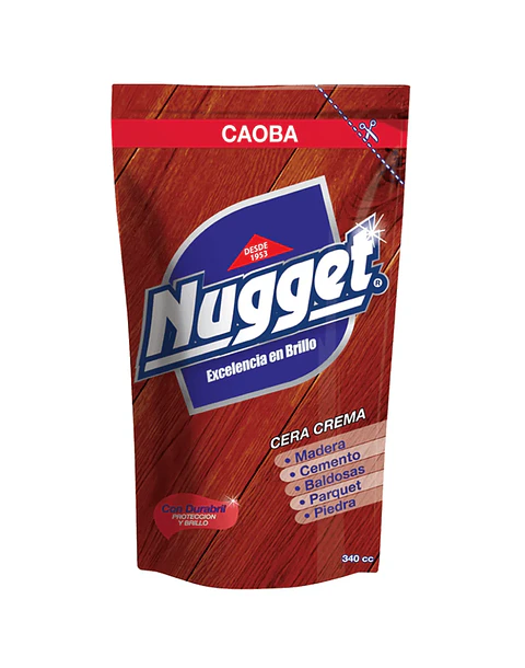 Cera crema caoba NUGGET Doypack 340ml