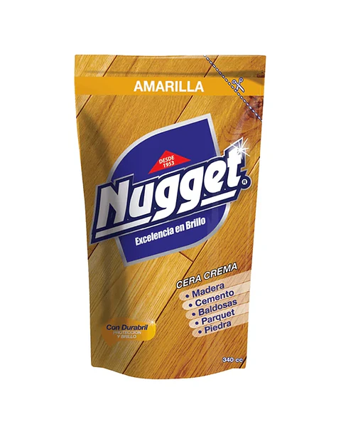 Cera crema amarilla NUGGET Doypack 340cc