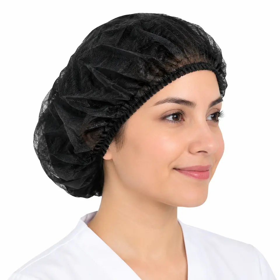 Cofia Negra Clip 100 unidades CLEANCARRIER 1