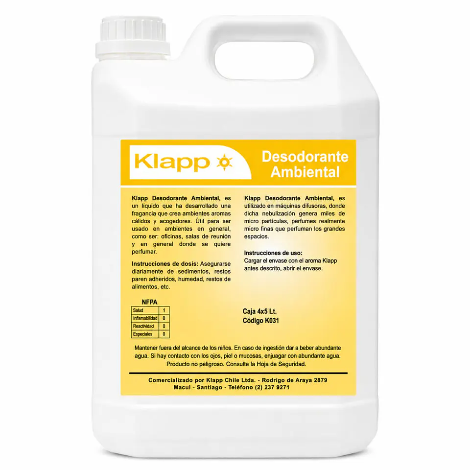 Desodorante Ambiental Vainilla 5L KLAPP 1