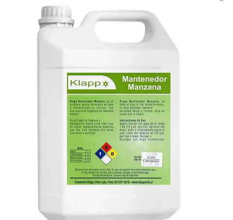 Mantenedor de pisos concentrado Manzana 5L KLAPP