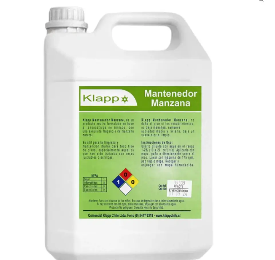 Mantenedor de pisos concentrado Manzana 5L KLAPP 1