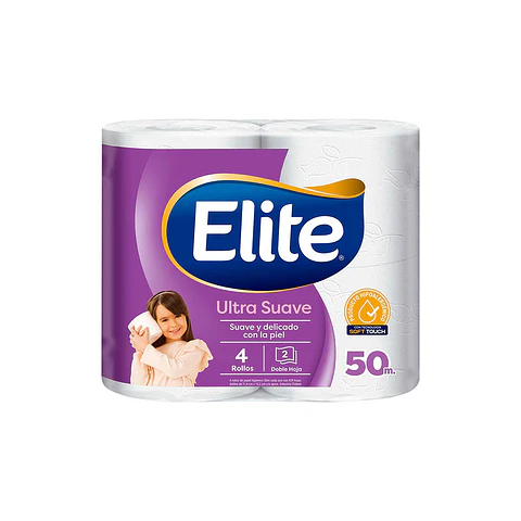 Papel Higiénico doble hoja 4x50 metros ELITE