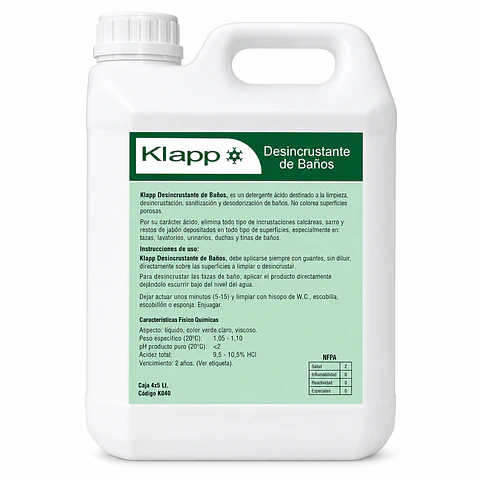 Desincrustante de baños 5L KLAPP