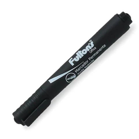 Marcador permanente negro punta redonda FULTONS