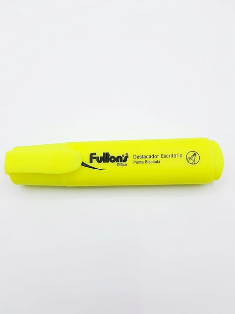 Destacador escritorio punta biselada amarillo FULTONS