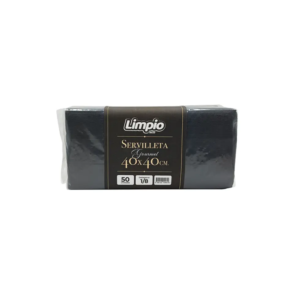 Servilleta Papel Tissue 40x40 Negra LIMPIO 1