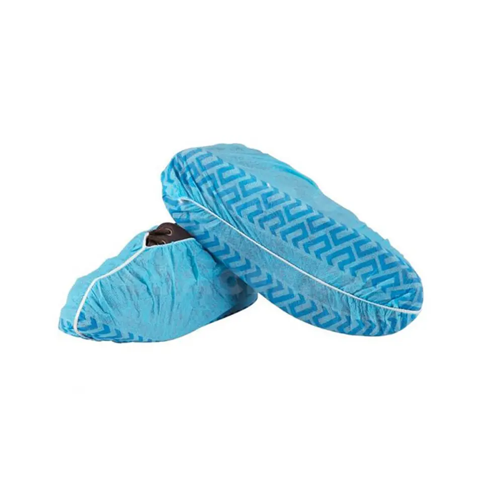 Cubre calzado con antideslizante celeste 100 unidades CLEANCARRIER 1
