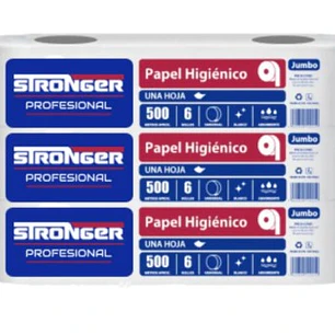 Papel higiénico Stronger 500 m x 6 rollos