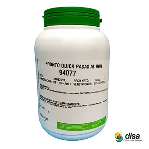 PRONTO QUICK PASAS AL RON 1 KILO