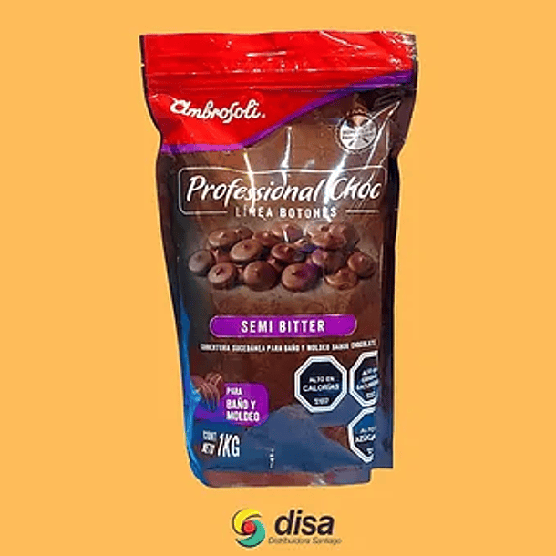 COBERTURA PROFESIONAL CHOC BOTONES SEMI BITTER 1KG