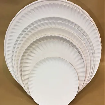 Bandeja Cartón Borde Tapado Dorada Redonda 30 cm. cm.