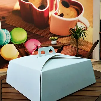 Caja para Torta de Cartón Blanca en Varias Medidas