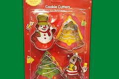 CORTADOR GALLETA NAVIDAD 4 PCS METAL