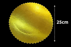 BASE CARTON CON BORDE DORADA  25 cm