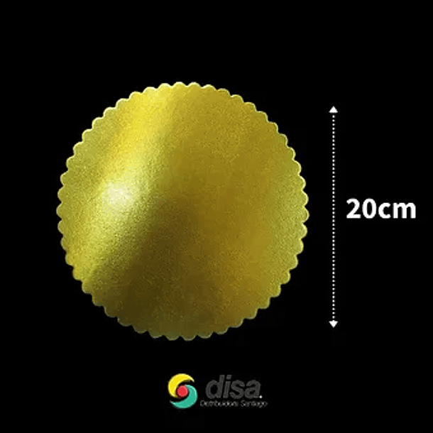 BASE CARTON CON BORDE DORADO  20 cm