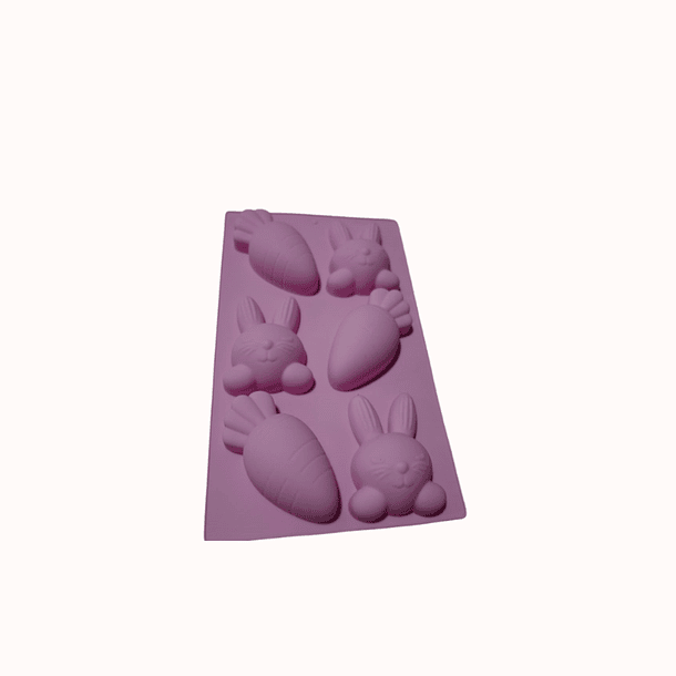 MOLDE SILICONA CONEJO - ZANAHORIA