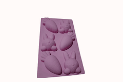 MOLDE SILICONA CONEJO - ZANAHORIA