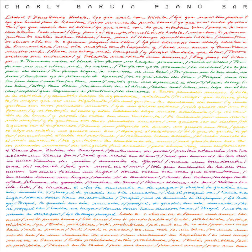 Vinilo Charly Garcia Piano Bar  1