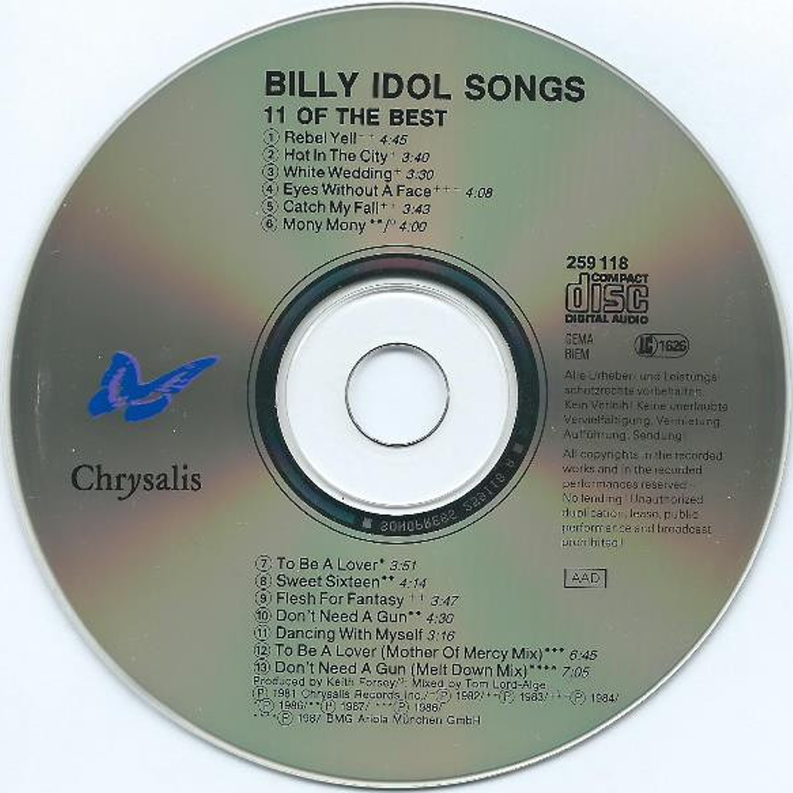Billy Idol - Idol Songs • 11 Of The Best 3