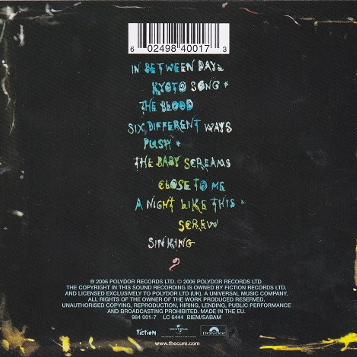 The Cure - The Head On The Door 2