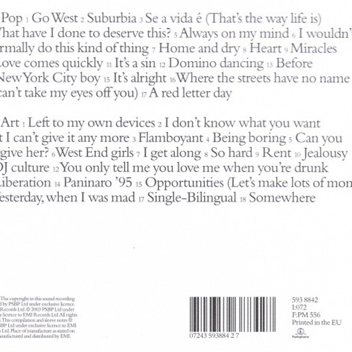 Pet Shop Boys - PopArt (The Hits) 2