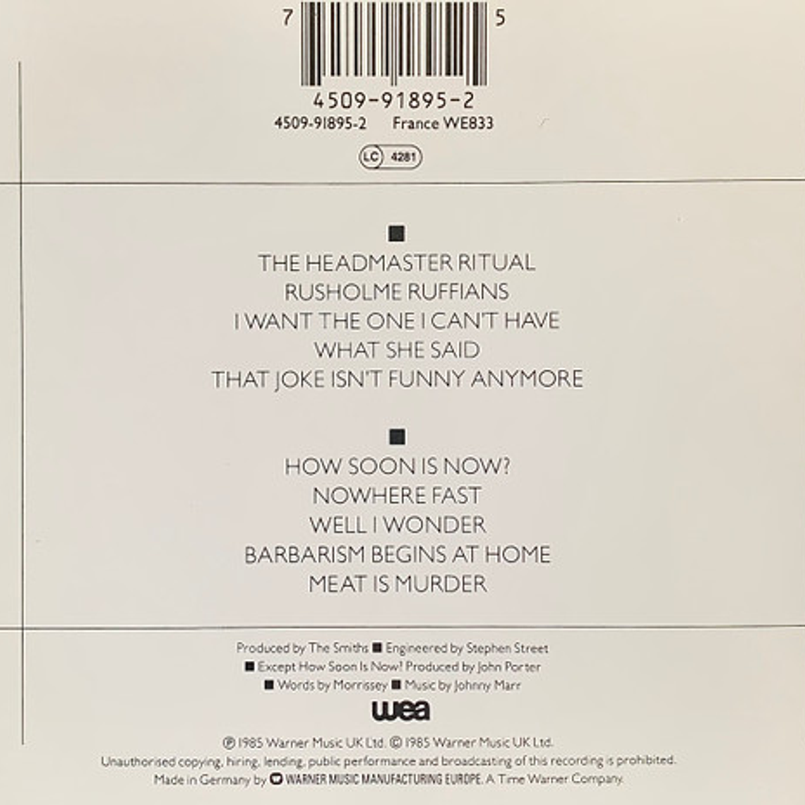 The Smiths - Meat Is Murder 2