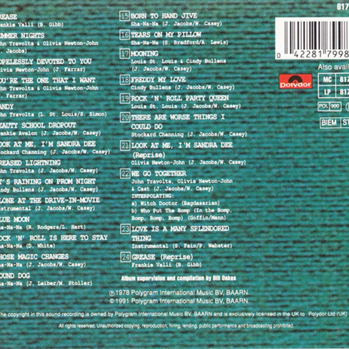 Various - Grease (The Original Soundtrack From The Motion Picture) 2