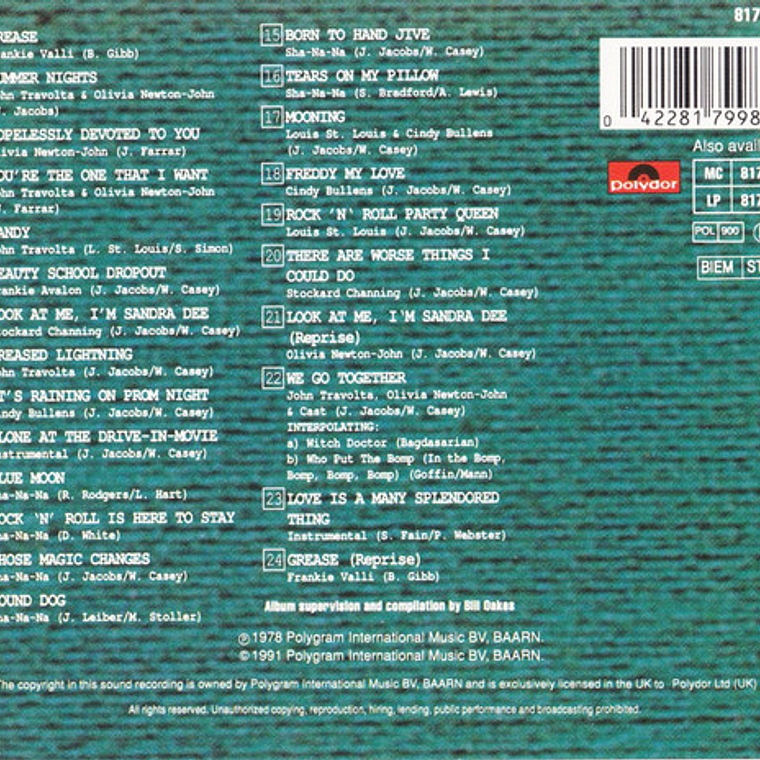 Various - Grease (The Original Soundtrack From The Motion Picture) 2