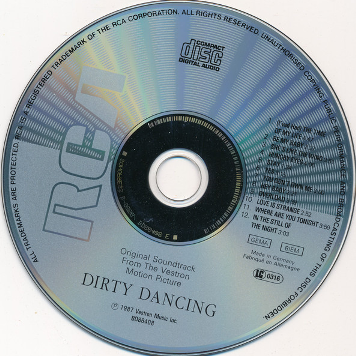 Various - Dirty Dancing (Original Soundtrack From The Vestron Motion Picture) 3