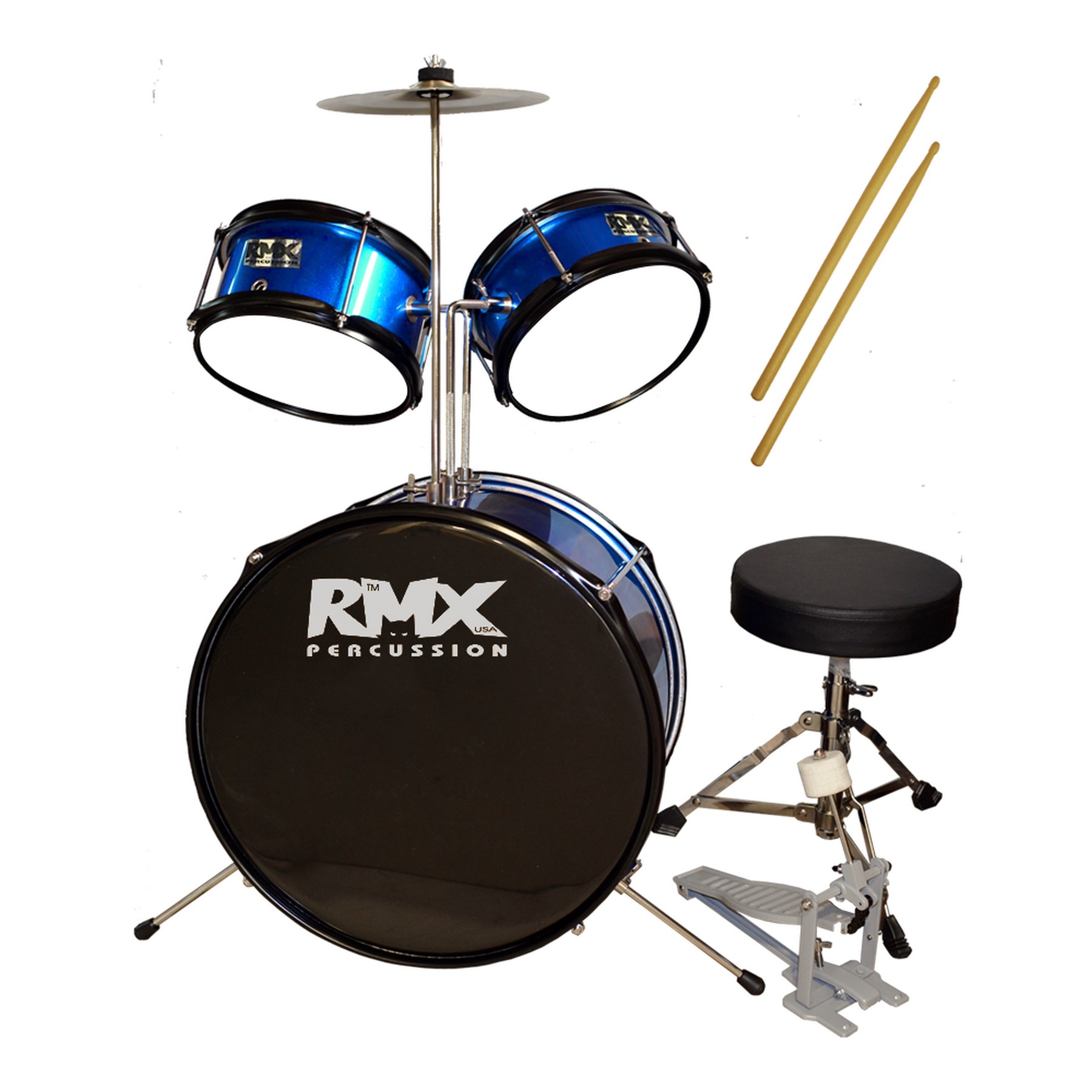 Bateria De Niño 3 Piezas Rmx Negra Rad-2/bk