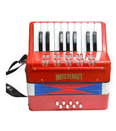 ACORDEON NIÑO 8 BAJOS - 17 NOTAS ROJA MT-3020 MEISTEHAFT.