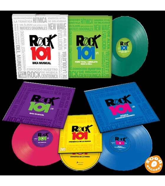 ROCK 101 - IDEA MUSICAL - VVAA --- 3 VINILOS + DVD
