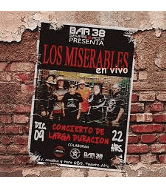 LOS MISERABLES - BAR 38: EN VIVO - VINILO