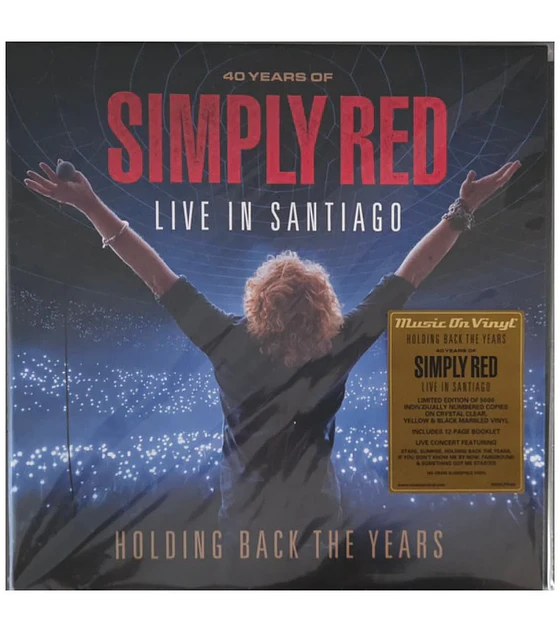 SIMPLY RED - HOLDING BACK THE YEARS: LIVE IN SANTIAGO - (CLEAR/YELLOW & BLACK MARBLED VINYL - VINILO